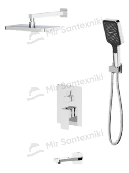 Встраиваемый в стену однорычажный смеситель для душа Debora DBR303-03